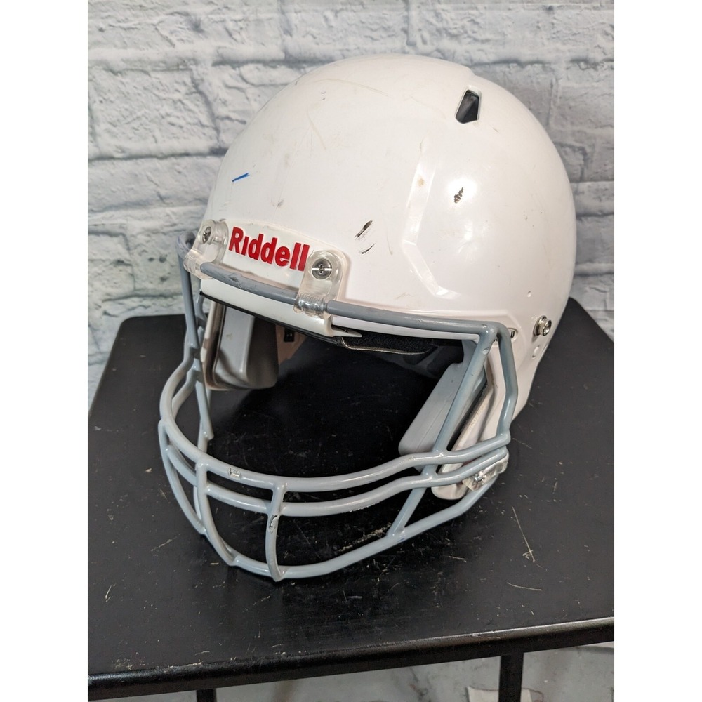Riddell Victor  youth Size L  Model 2022 Football Helmet White w/ Gray Mask